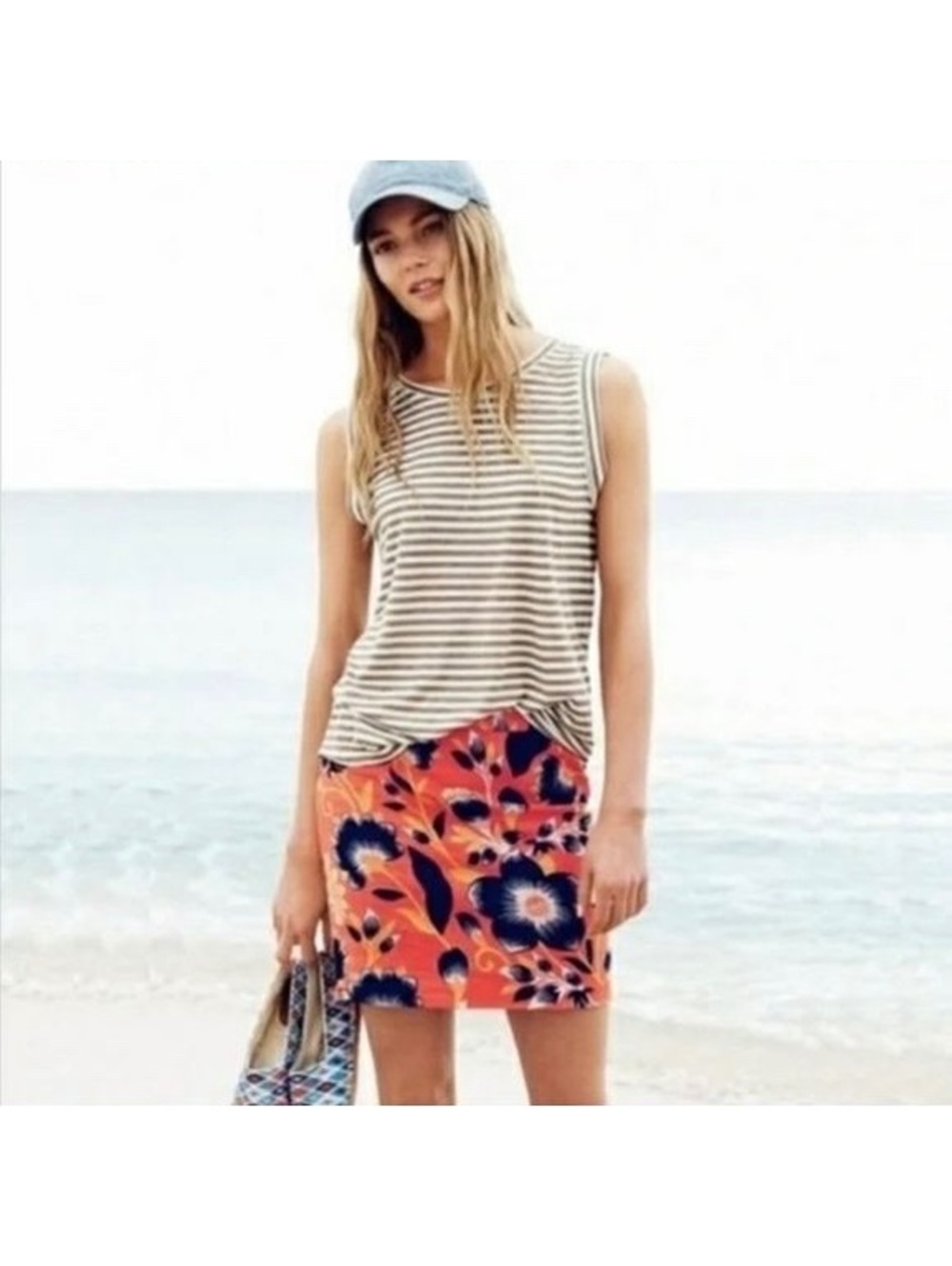 J.Crew Postage Stamp A-Line Mini Skirt in Hibiscus Floral
